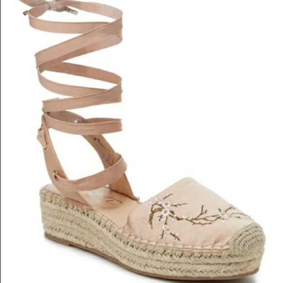 Nanette Lepore Shoes - Blush Lace up Espadrilles sz 11